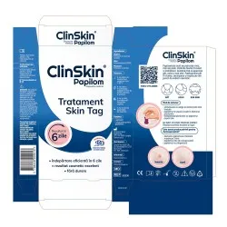 Tratament pentru indepartarea papiloamelor ClinSkin Papilom, 1 aplicator + 3 dispozitive, Zdrovit