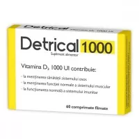 Detrical vitamina D 1000 UI, 60 comprimate, Zdrovit