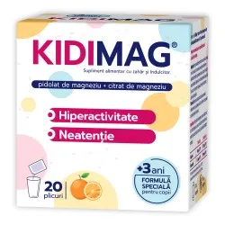 KidiMag +3ani, aroma portocala, 20 plicuri, Zdrovit