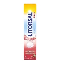 Electroliti cu aroma de cireste Litorsal, 24 comprimate efervescente, Zdorvit