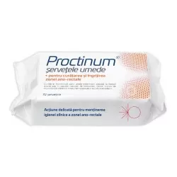 Proctinum servetele umede pentru igiena ano-rectala, 72 bucati, Zdrovit