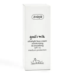 Crema de fata ultra light cu lapte de capra si SPF 15, 50 ml, Ziaja