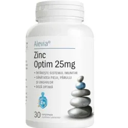 Zinc Optim 25mg, 30 comprimate, Alevia