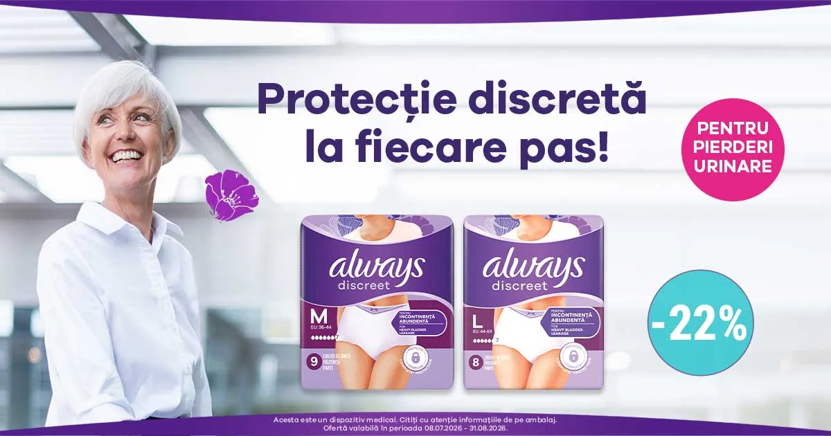 Always Discreet Pants pentru incontinenta - P&G - 22% reducere