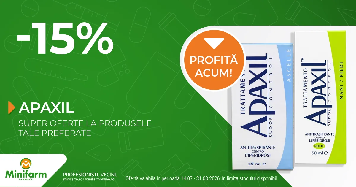 Apaxil - Tratament pentru controlul transpiratiei - 10% reducere