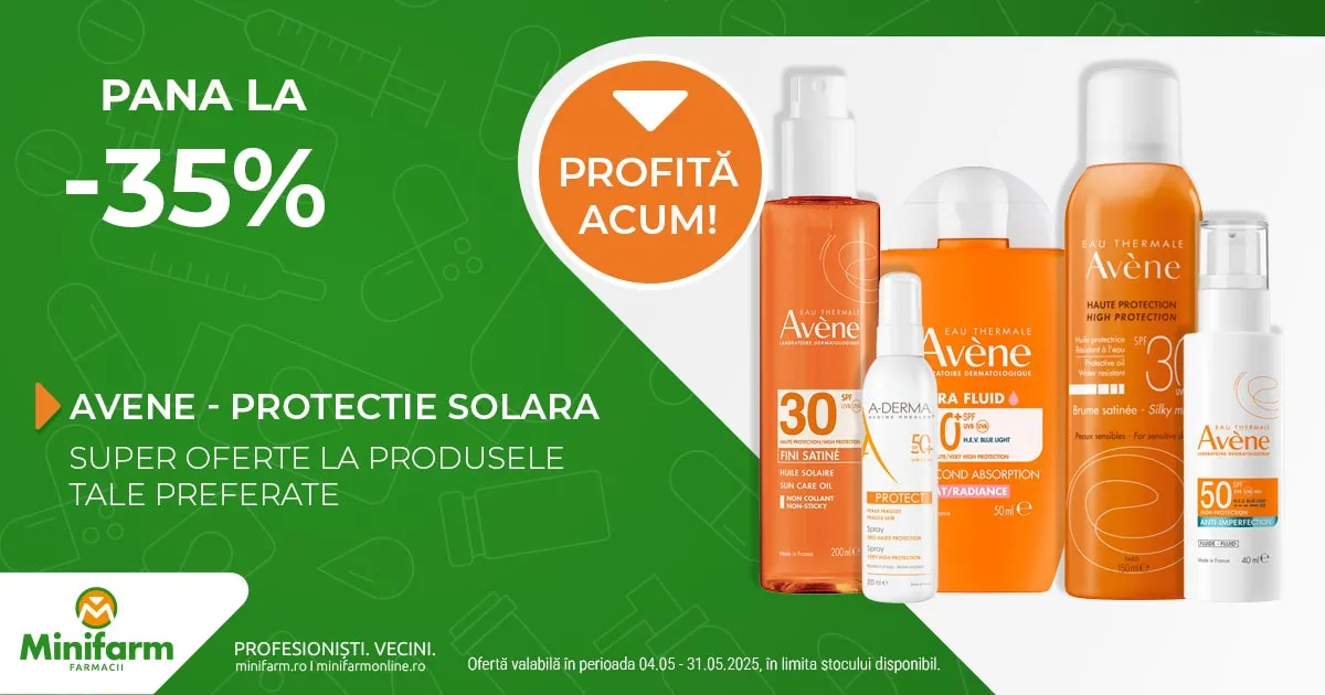 Avene - Protectie solara - Pana la 35% reducere