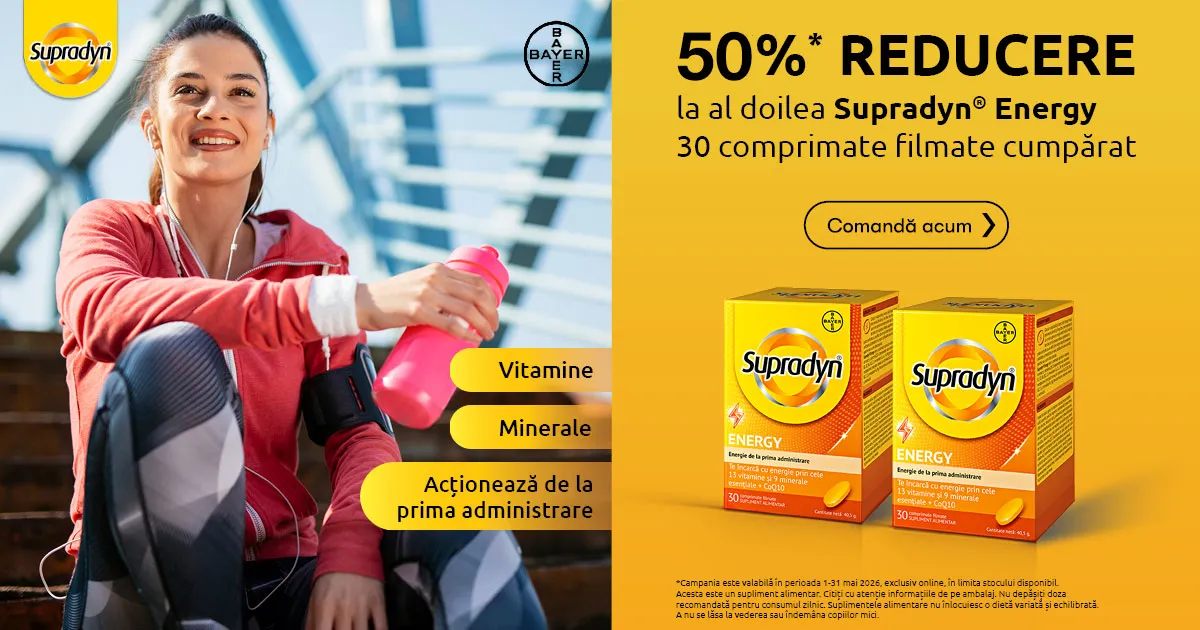 Bayer - Supradyn Energy - Cumpara 2 produse si ai 50% reducere la al doilea produs