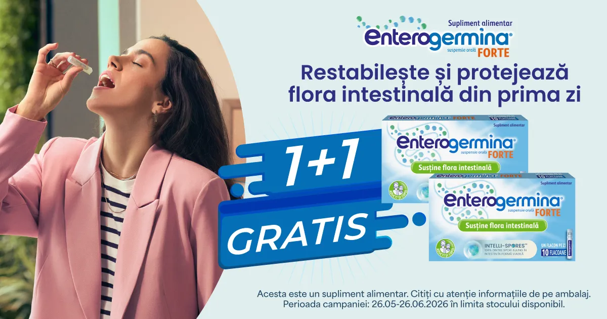 Beneficiaza de oferta 1+1 la produsul Enterogermina Forte, suspensie orala - Opella
