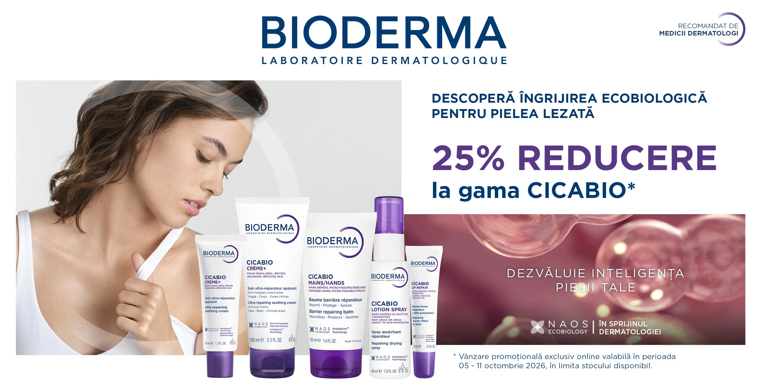 Bioderma Cicabio - 30% reducere - Exclusiv online