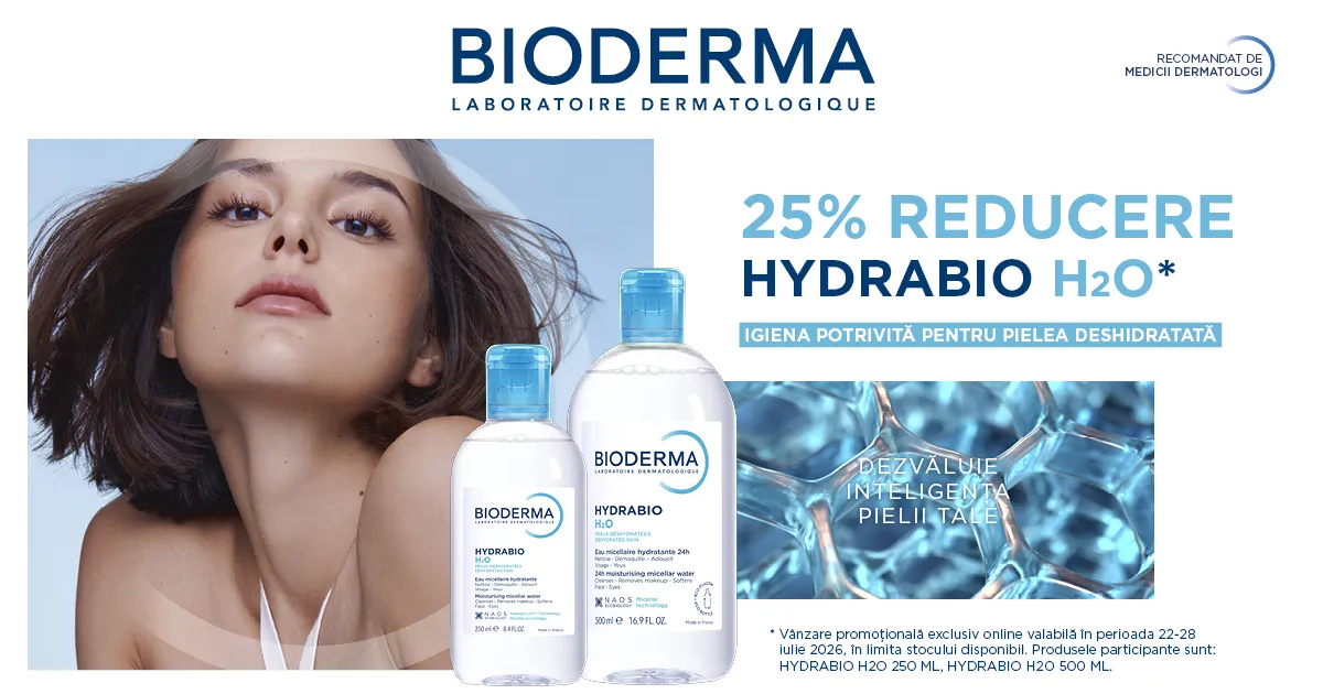 Bioderma - Flash Sale - Apa micelara pentru piele deshidratata Hydrabio - 25% reducere