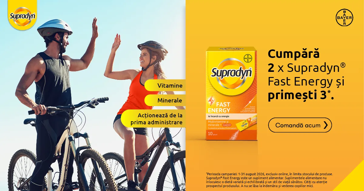 Cumpara doua cutii Supradyn Fast Energy si primesti trei