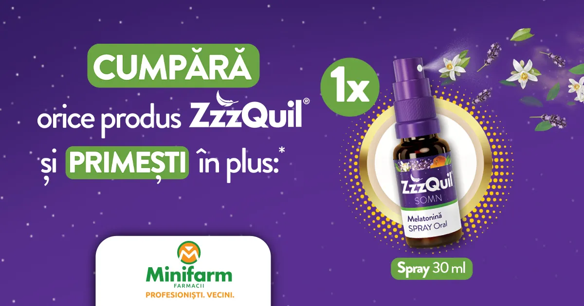 Cumpara orice produs ZzzQuil si primesti un Spray ZzzQuil 30ml
