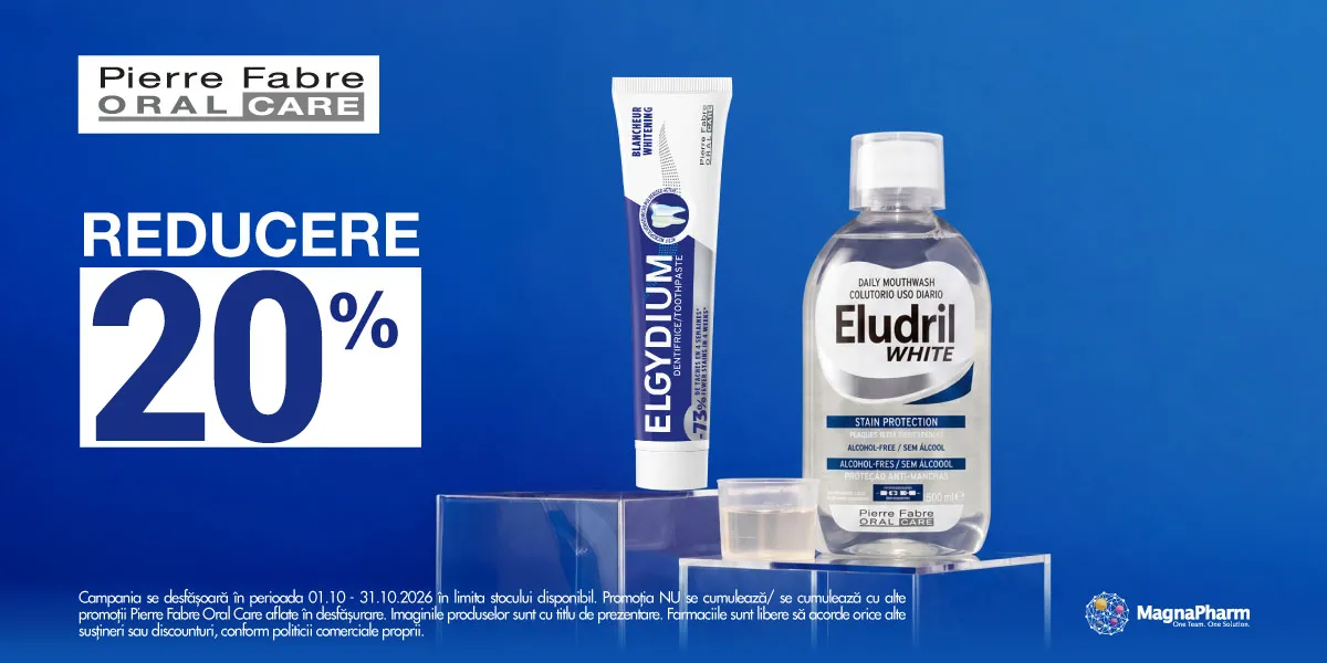 Eludril & Elgydium - 20% reducere