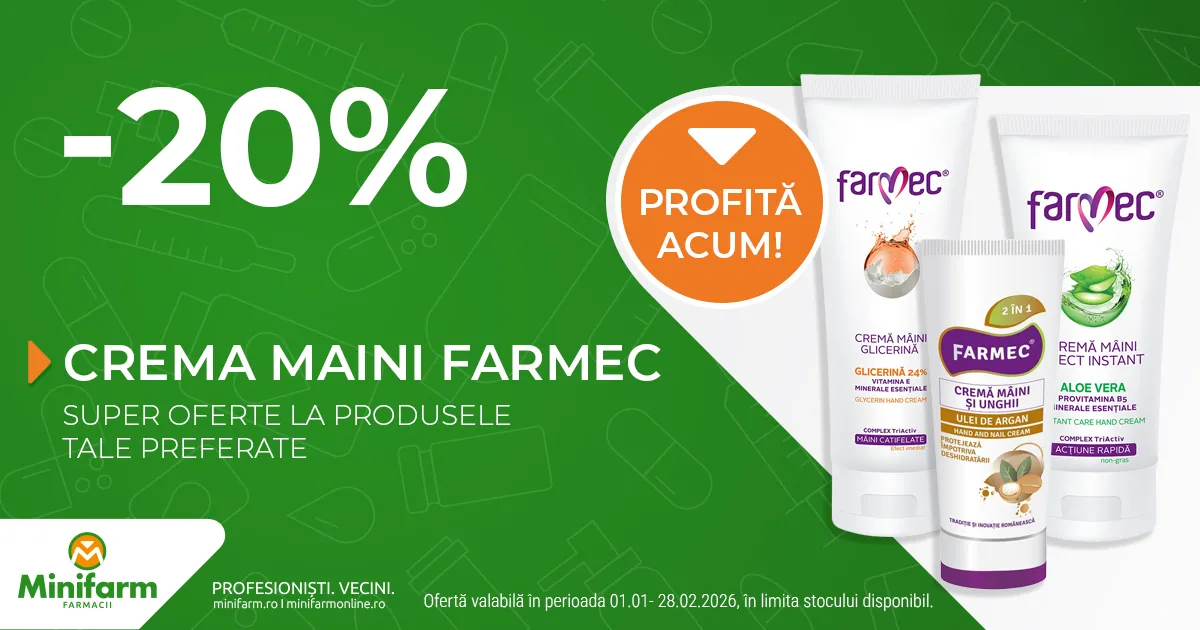 Farmec - crema de maini - 20% reducere