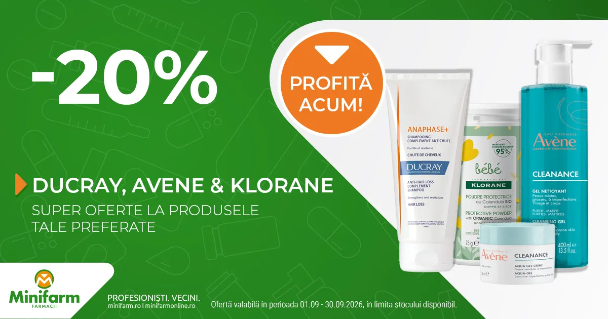 Magna Pharm - Selectie produse Avene, Ducray & Klorane - 20% reducere