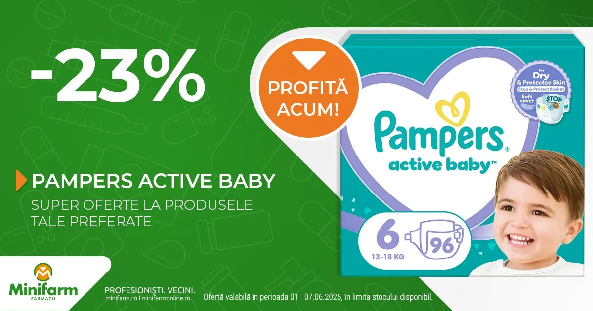 Pampers Active Baby Mega XXL - P&G - 23% reducere - 01-7.06