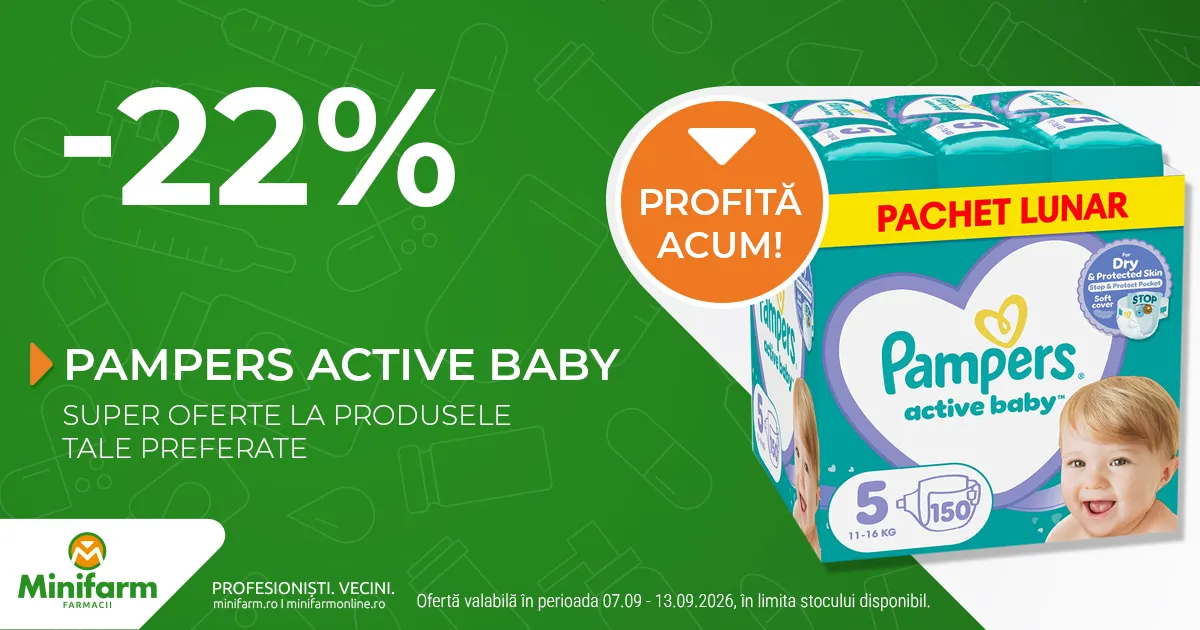 Pampers - Active Baby - Pachet lunar - 22% discount
