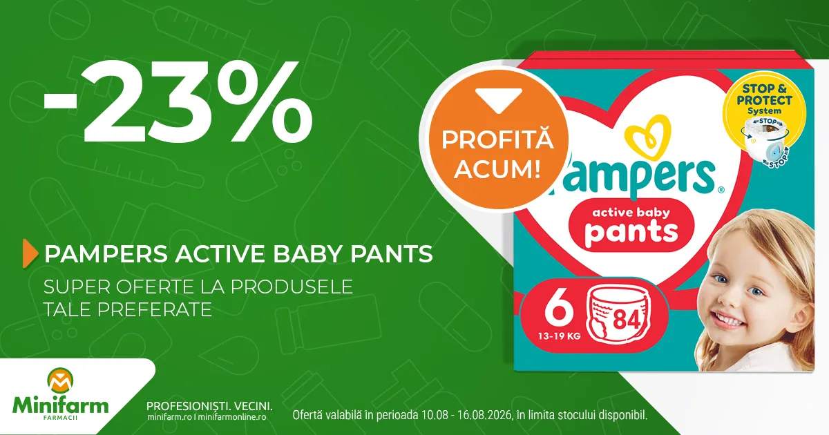 Pampers Active Baby Pants - P&G - 23% reducere - 10-16.08