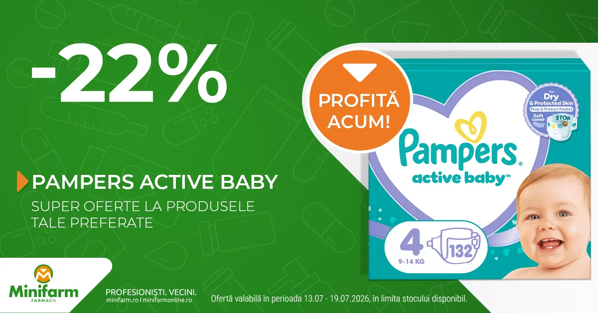 Pampers Active Baby - P&G - 22% reducere - 13-19.07
