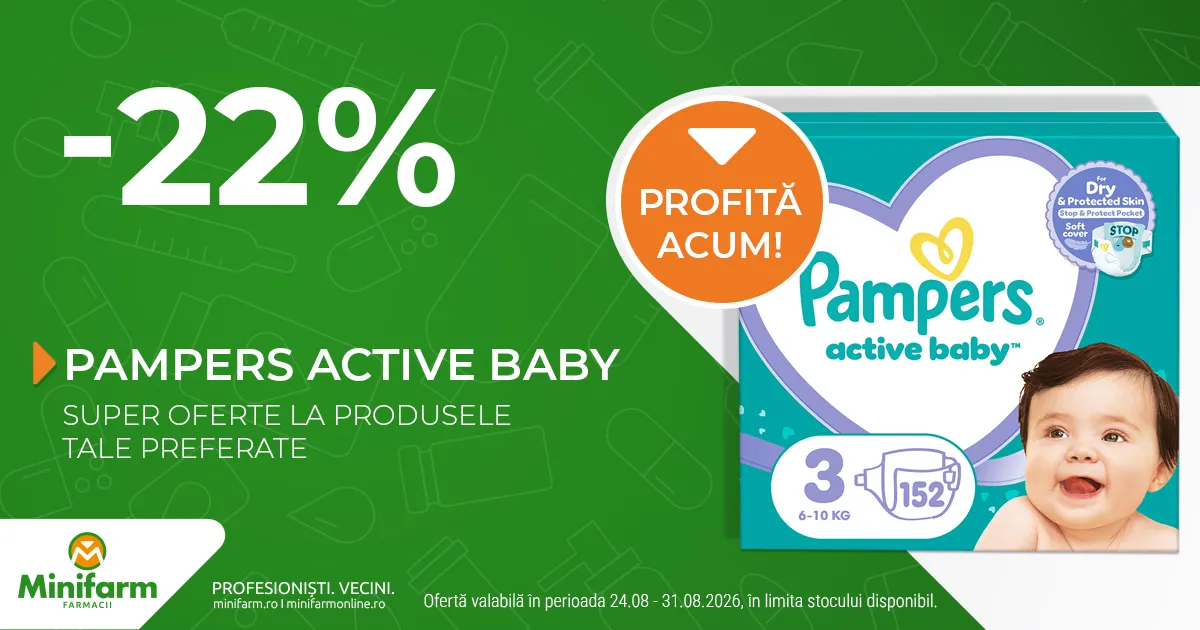Pampers Active Baby - P&G - 22% reducere - 24-31.08