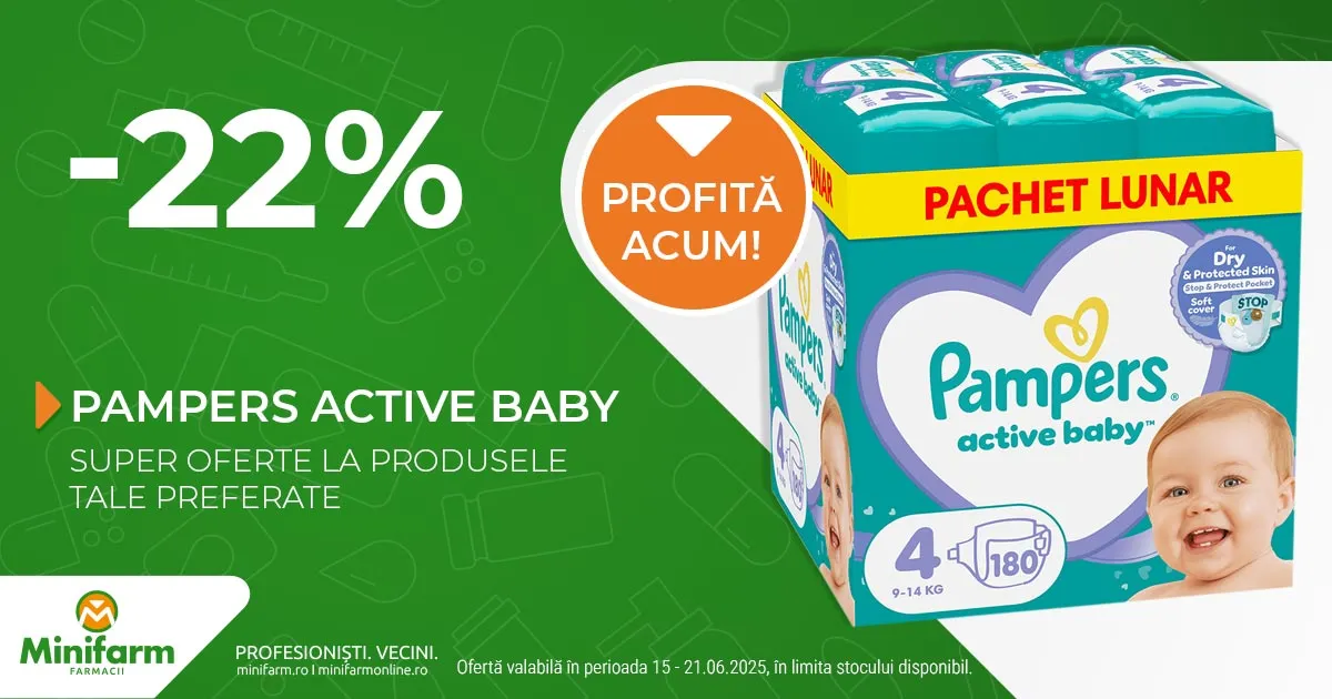 Pampers Active Baby XXL - P&G - 22% reducere - 15 - 21.06 