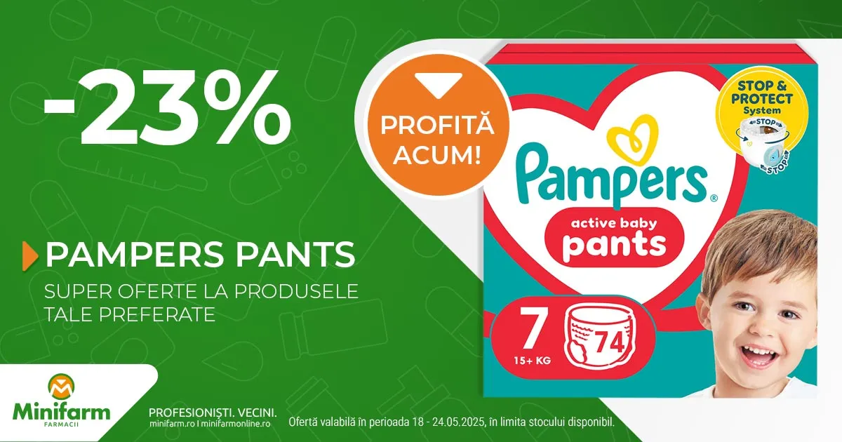 Pampers Pants 23% - P&G - 23% reducere - 18-24.05