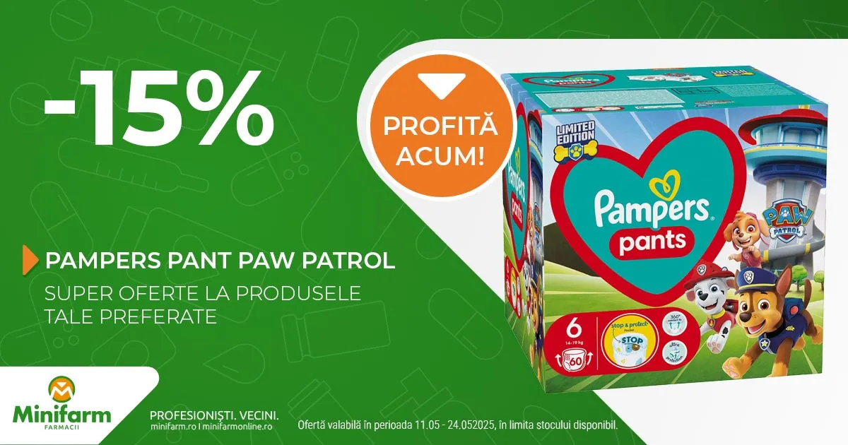 Pampers Pants Paw Patrol - P&G - 15% reducere - 11-24.05