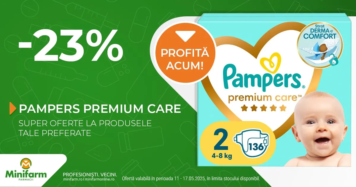 Pampers Premium Mega Box - P&G - 23% reducere - 11-17.05