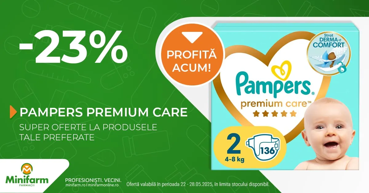 Pampers Premium Mega Box - P&G - 23% reducere - 22-28.05