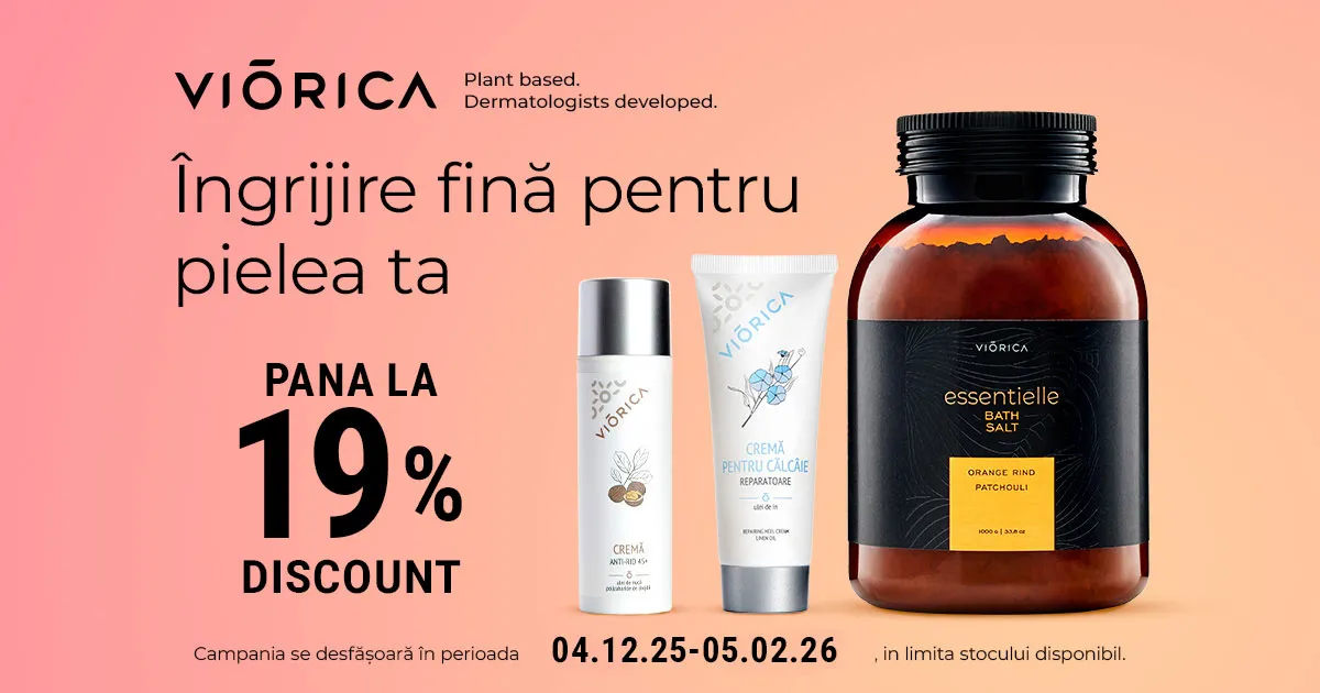 Profita de pana la 19% discount la produsele Viorica selectate